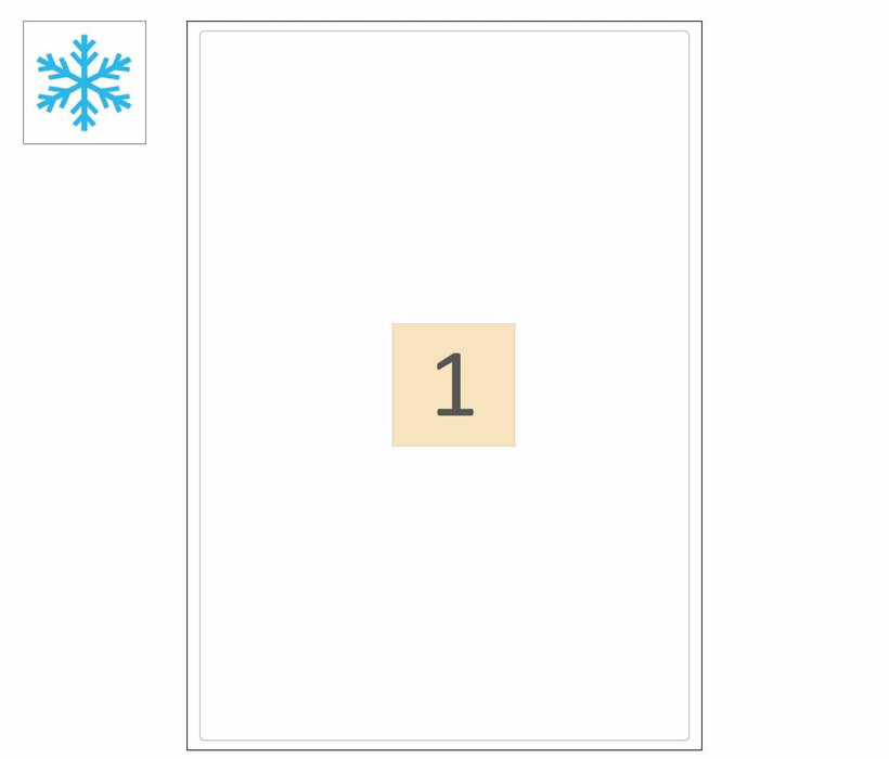 1 Freezer Adhesive Label (200mm x 289mm)