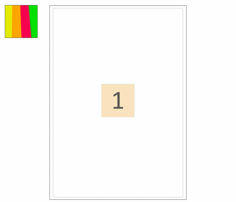 Fluorescent Coloured Printer Label (200mm x 289mm)