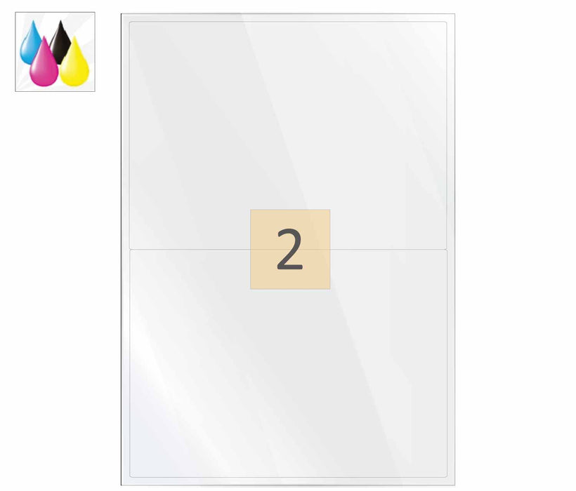 Inkjet Transparent gloss Labels (200mm x 144mm)