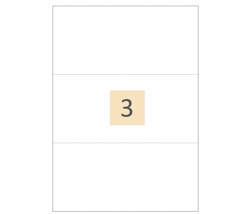 Square Cut Matt White Labels DPS3 (210mm x 99mm)
