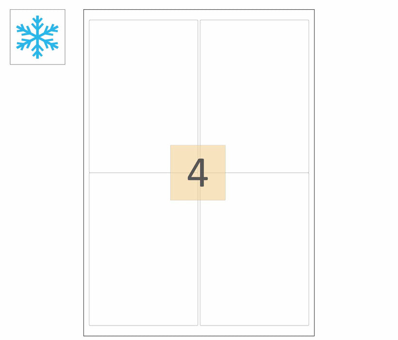 4 Freezer Adhesive Labels (99mm x 139mm)