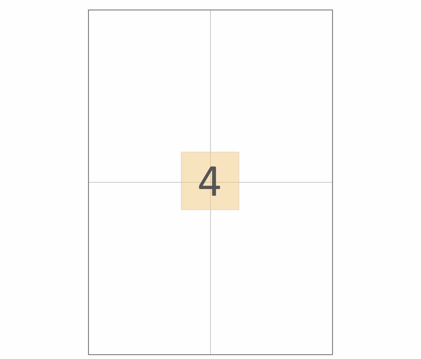 Square Cut Matt White Labels DPS4 (105mm x 149mm)