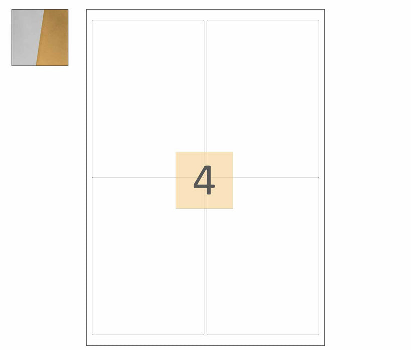 Metallic Gold Or Silver Labels (99mm x 139mm)