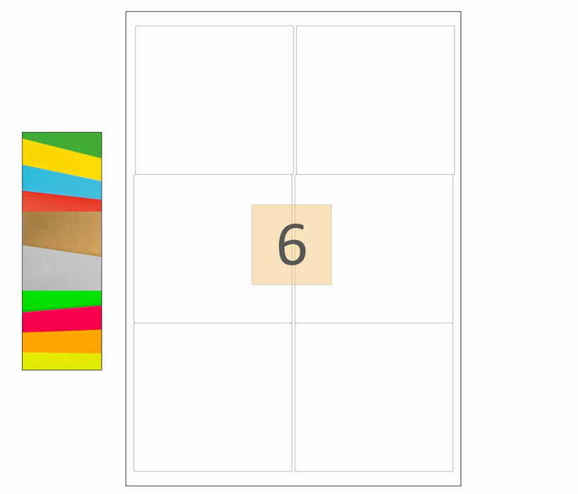 Coloured Printer Labels (99mm x 93mm)