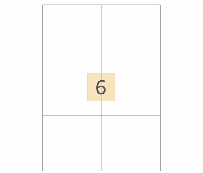 Square Cut Matt White Labels DPS6 (105mm x 99mm)