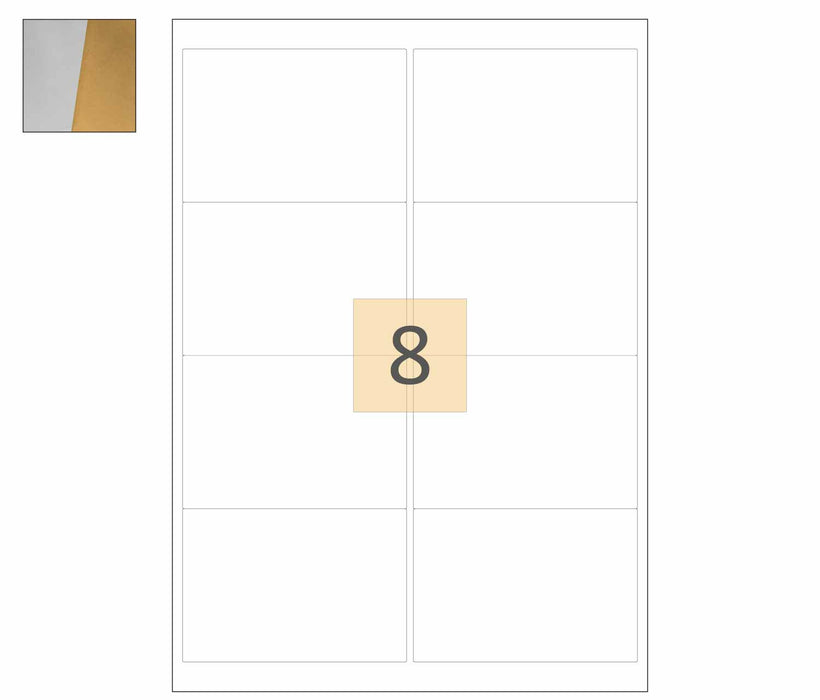 Metallic Gold Or Silver Labels (99mm x 68mm)