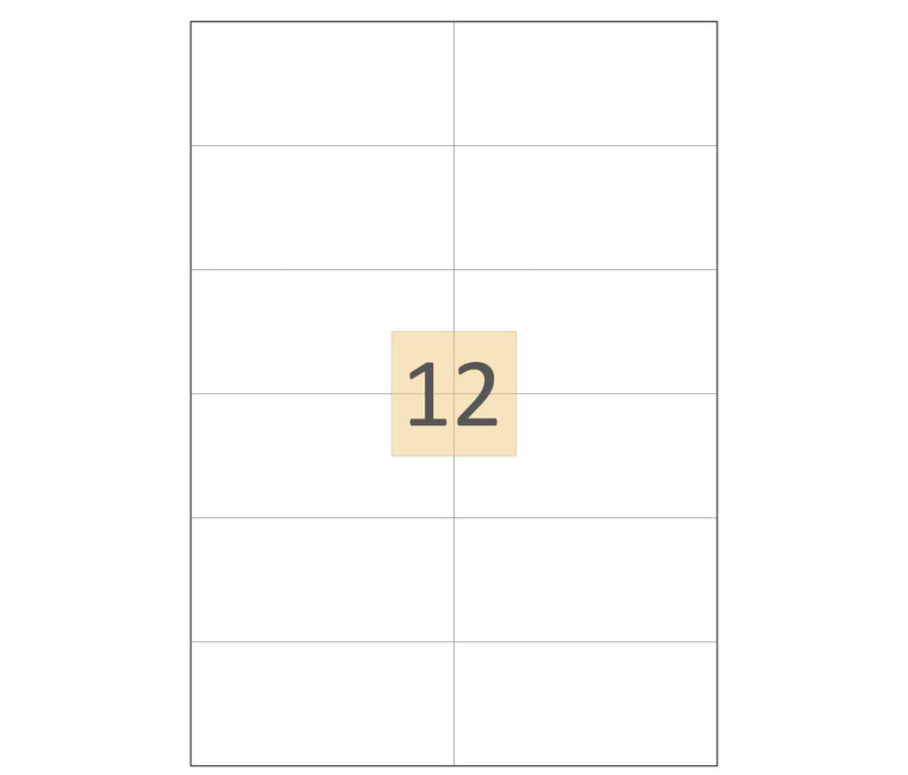 Square Cut Matt White Labels DPS12 (105mm x 49.5mm)