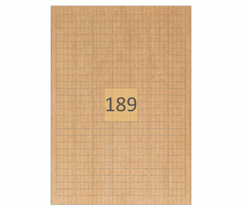 189 Brown Kraft Paper Labels (25mm x 10mm)