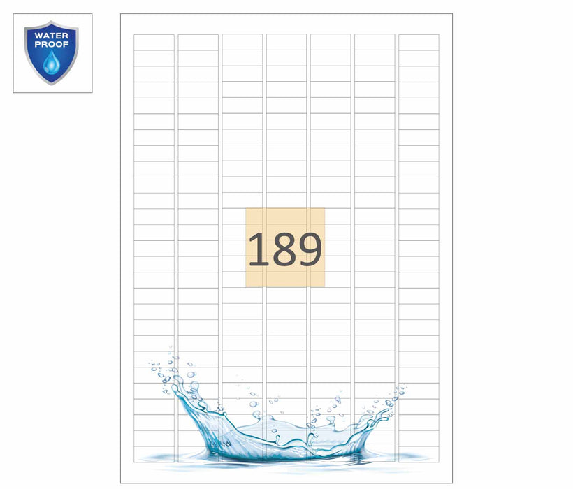 Plastic Poly Matt Laser Labels (25mm x 10mm)