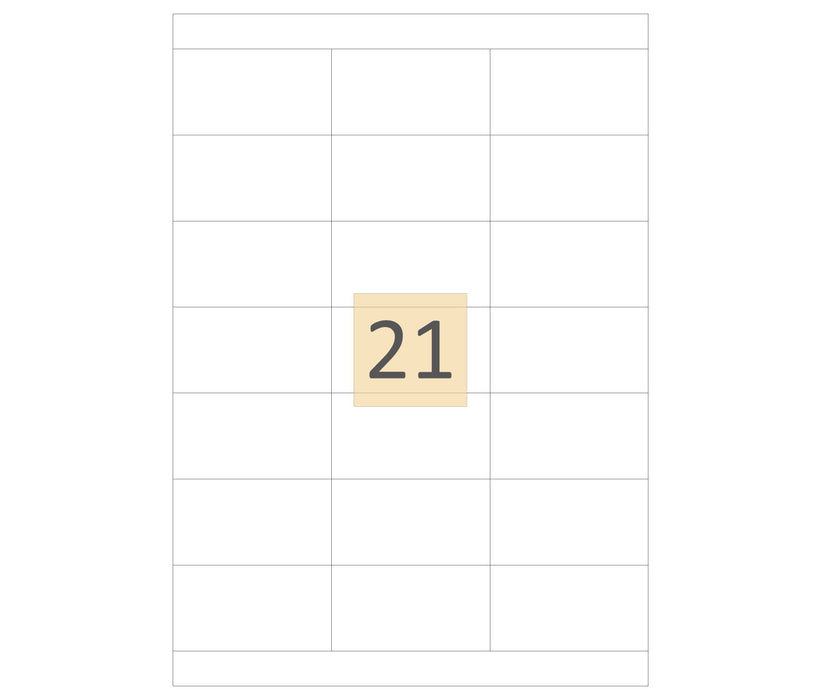 Square Cut Matt White Labels DPS21 (70mm x 38mm)