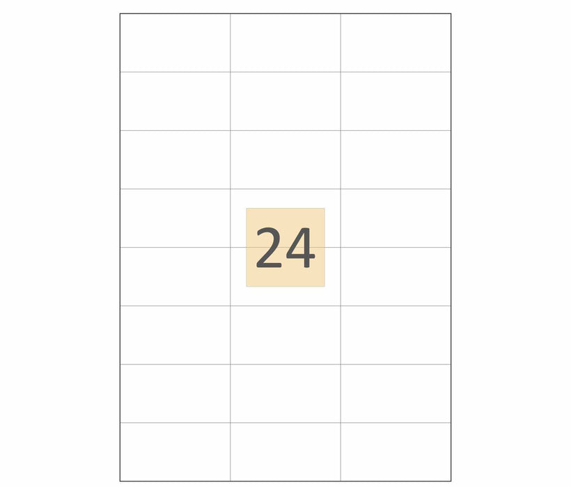 Square Cut Matt White Labels DPS24 (70mm x 37mm)
