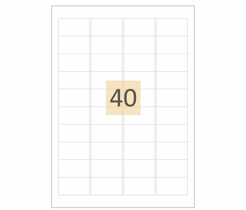 40 White Self Adhesive Printer Labels (46mm x 25mm)