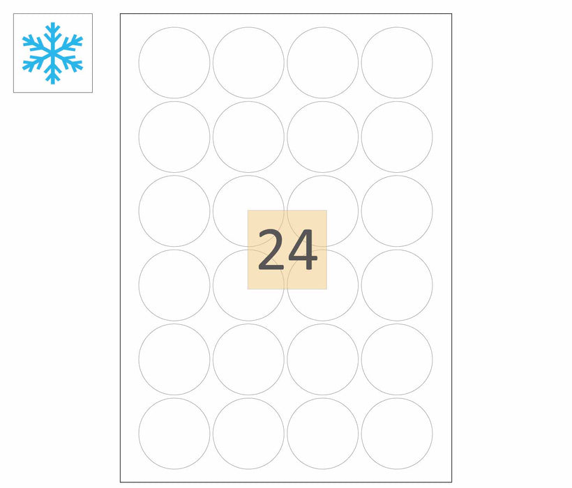 24 Round Freezer Labels (45mm)