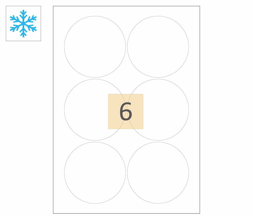 6 Round Freezer Labels (88mm)