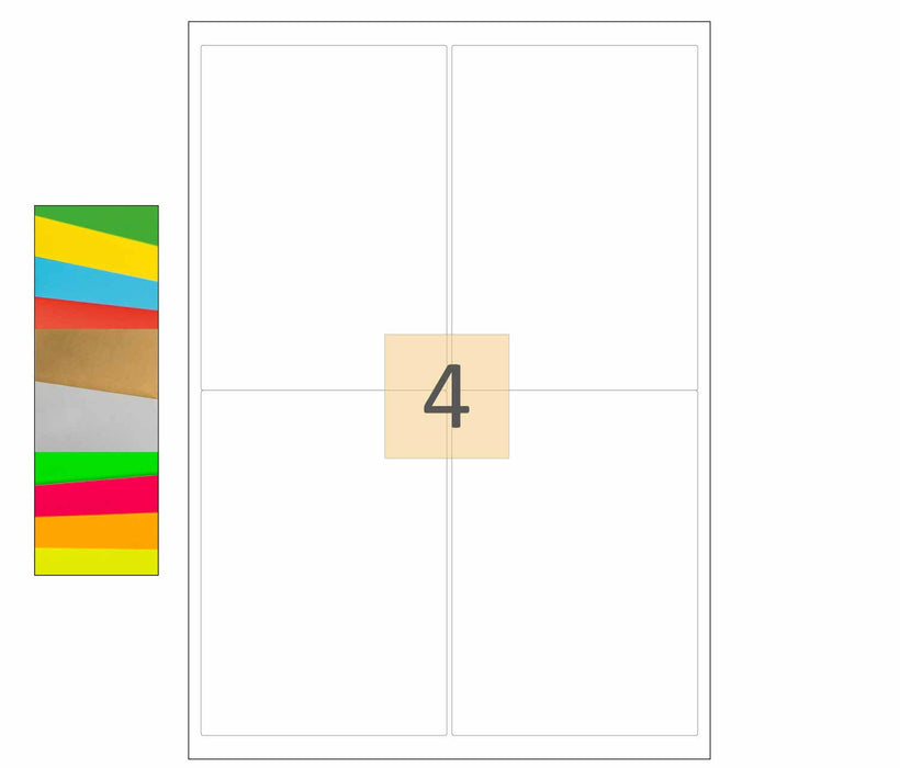 Coloured Printer Labels (99mm x 139mm)