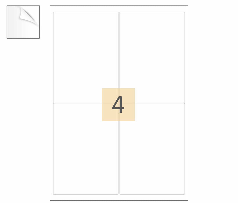 4 Peelable Printer Labels (99mm x 139mm)