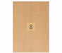 8 Brown Kraft Paper Labels (99mm x 68mm)