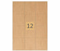 12 Brown Kraft Paper Labels (64mm x 72mm)