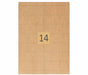 14 Brown Kraft Paper Labels (99mm x 38mm)