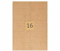 16 Brown Kraft Paper Labels (99mm x 34mm)