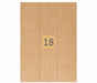 18 Brown Kraft Paper Labels (64mm x 47mm)