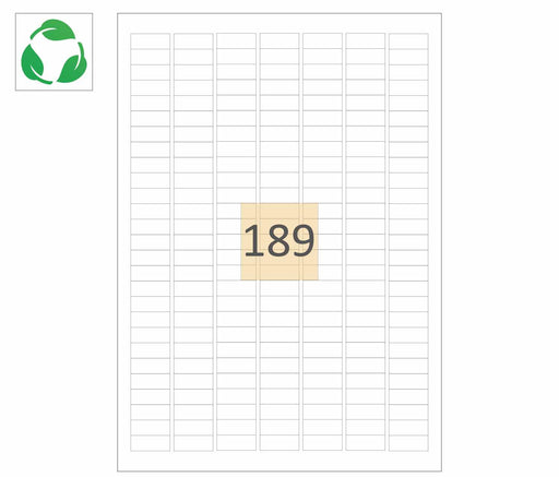 189 Compostable Printer Labels (25mm x 10mm)