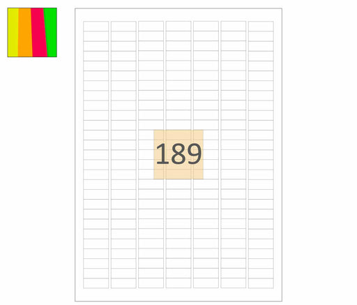 Fluorescent Coloured Printer Labels (25mm x 10mm)