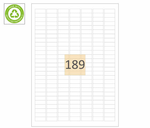 189 Recycled Paper Labels (25mm x 10mm)