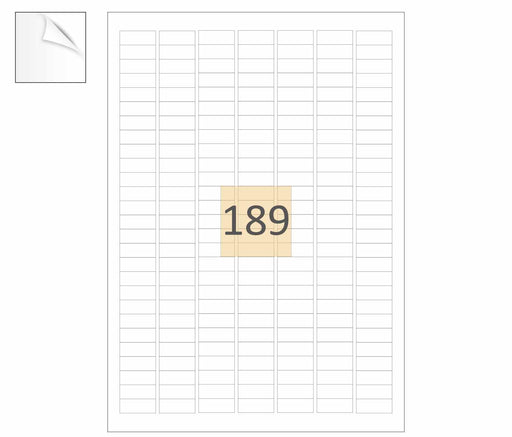 189 Peelable Printer Labels (25mm x 10mm)