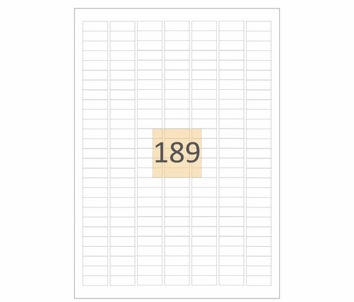 189 White Self Adhesive Printer Labels (25mm x 10mm)