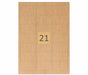 21 Brown Kraft Paper Labels (64mm x 38mm)