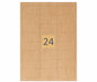 24 Brown Kraft Paper Labels (64mm x 34mm)