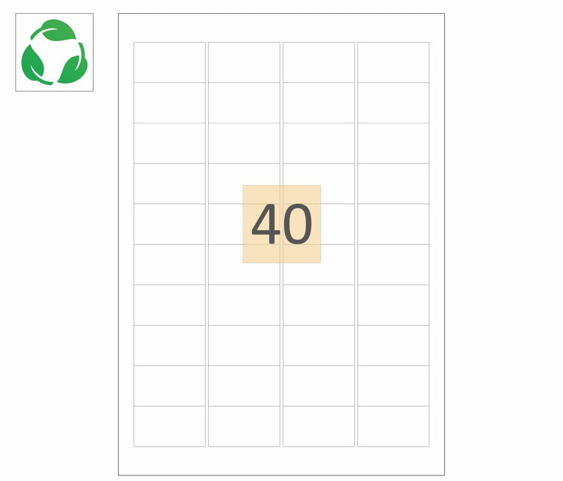 40 Compostable Printer Labels (46mm x 25mm)