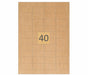 40 Brown Kraft Paper Labels (46mm x 25mm)