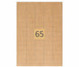 65 Brown Kraft Paper Labels (38mm x 21mm)