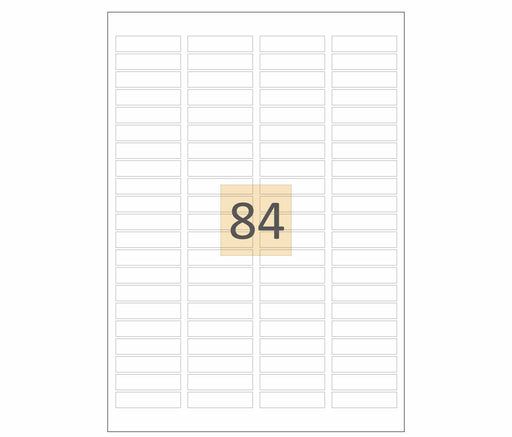 84 Labels Per Sheet 46mm x 11mm