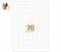 Inkjet Round Gloss White Labels 25mm Circles