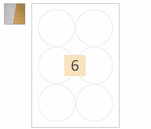 Metallic Gold Or Silver Labels 88mm Circles